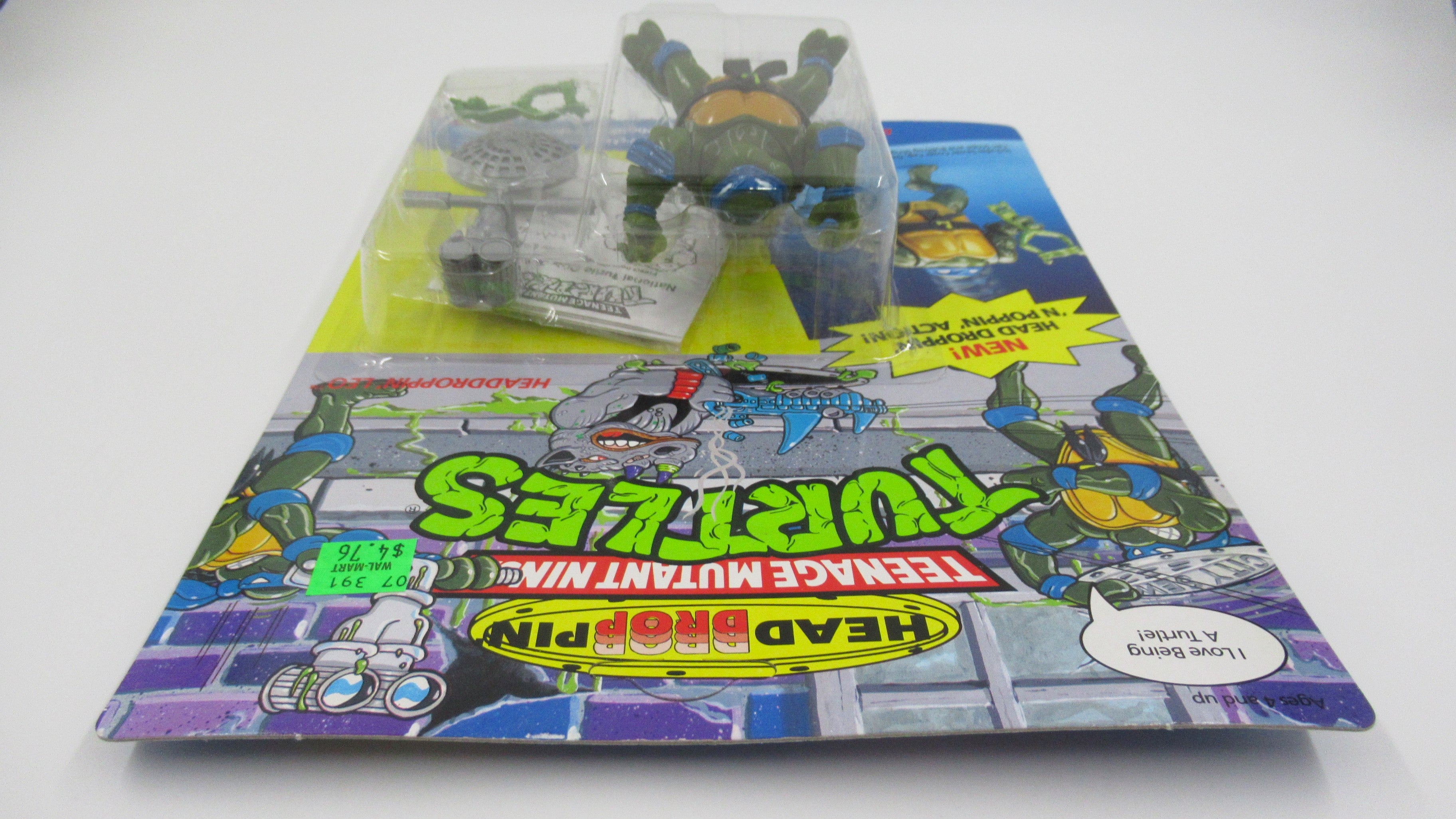 Teenage Mutant Ninja Turtles Headdroppin' TMNTs Set of 4 - Playmates (1991)